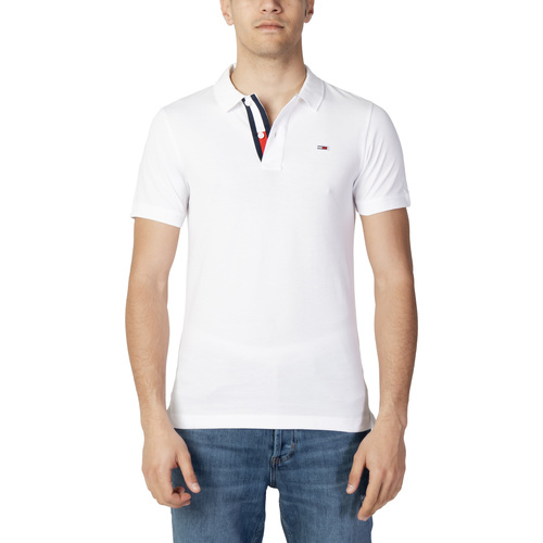 Υφασμάτινα Άνδρας Πόλο με κοντά μανίκια  Tommy Hilfiger TJM SLIM PLACKET POLO DM0DM15370 Άσπρο