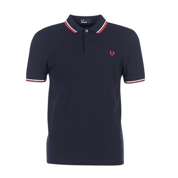 Υφασμάτινα Άνδρας Πόλο με κοντά μανίκια  Fred Perry SLIM FIT TWIN TIPPED Marine