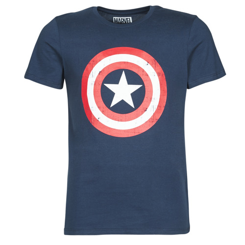 Ruhák Férfi Rövid ujjú pólók Yurban MARVEL CAPTAIN AMERICA LOGO Tengerész