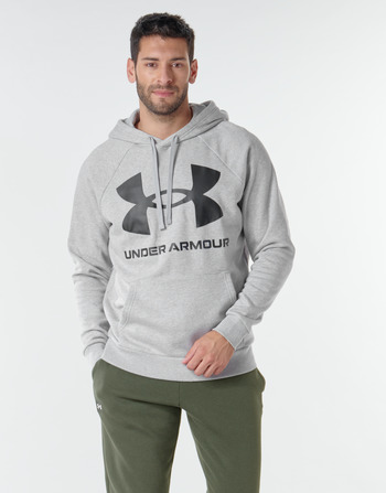 Ruhák Férfi Pulóverek Under Armour UA RIVAL FLEECE BIG LOGO HD Szürke / Tiszta