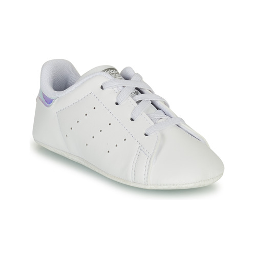 Cipők Lány Rövid szárú edzőcipők adidas Originals STAN SMITH CRIB Fehér / Ezüst