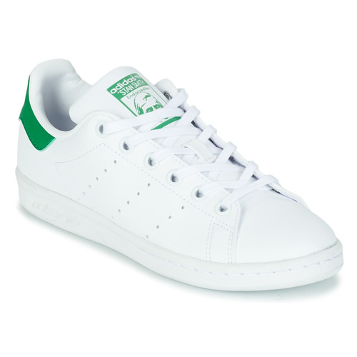 Cipők Gyerek Rövid szárú edzőcipők adidas Originals STAN SMITH J Fehér / Zöld