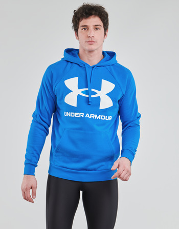 Ruhák Férfi Pulóverek Under Armour UA RIVAL FLEECE BIG LOGO HD Kék