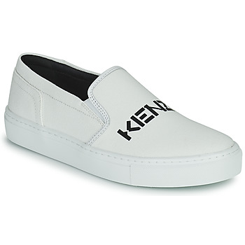 Cipők Női Belebújós cipők Kenzo K-SKATE SLIP-ON KENZO LOGO Fehér