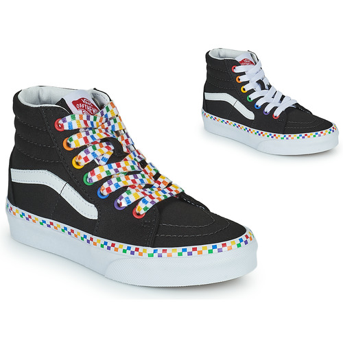 Cipők Lány Magas szárú edzőcipők Vans SK8-Hi Fekete  / Sokszínű