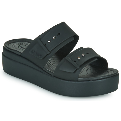 Cipők Női Papucsok Crocs CROCS BROOKLYN SANDAL LOWWDG W Fekete 