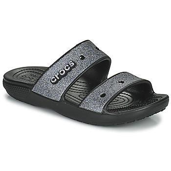 Cipők Női Papucsok Crocs CLASSIC CROC GLITTER II SANDAL Fekete 