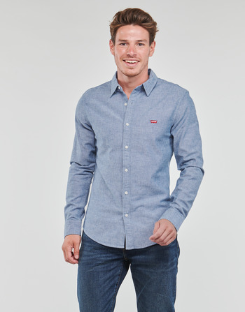 Ruhák Férfi Hosszú ujjú ingek Levi's LS BATTERY HM SHIRT SLIM Kék