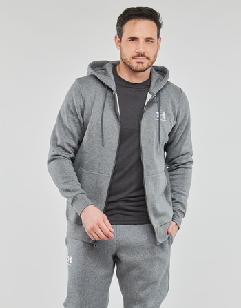 Ruhák Férfi Pulóverek Under Armour UA Essential Fleece FZ Hood Szürke