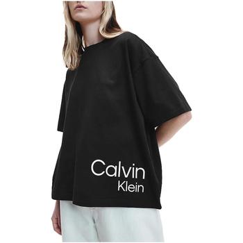 Ruhák Női Rövid ujjú pólók Calvin Klein Jeans  Fekete 