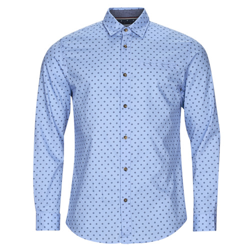 Ruhák Férfi Hosszú ujjú ingek Jack & Jones JJETREKOTA DETAIL SHIRT LS Kék