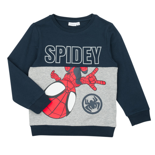 Ruhák Fiú Pulóverek Name it NMMJUBI SPIDEY SWEAT UNB MAR Tengerész