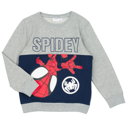 Ruhák Fiú Pulóverek Name it NMMJUBI SPIDEY SWEAT UNB MAR Szürke