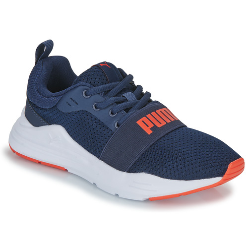 Cipők Fiú Rövid szárú edzőcipők Puma JR PUMA WIRED RUN Tengerész / Piros