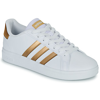 Cipők Lány Rövid szárú edzőcipők Adidas Sportswear GRAND COURT 2.0 K Fehér / Arany