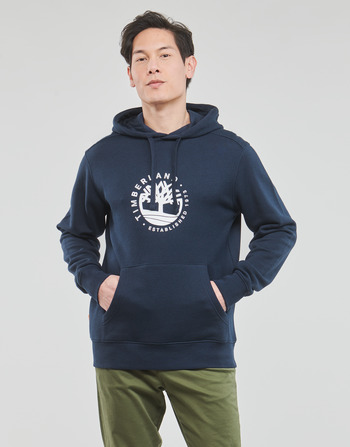 Ruhák Férfi Pulóverek Timberland Refibra Logo Hooded Sweatshirt (Regular LB) Fekete 