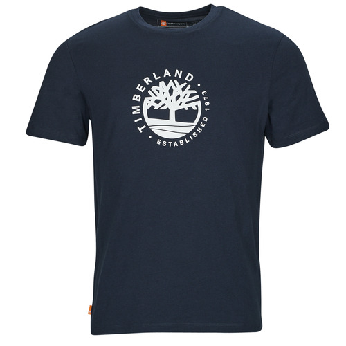 Ruhák Férfi Rövid ujjú pólók Timberland SS Refibra Logo Graphic Tee Regular Fekete 