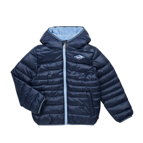 Ruhák Fiú Steppelt kabátok Levi's SHERPA LINED MDWT PUFFER J Tengerész