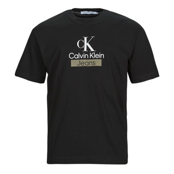 Ruhák Férfi Rövid ujjú pólók Calvin Klein Jeans STACKED ARCHIVAL TEE Fekete 