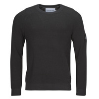 Ruhák Férfi Pulóverek Calvin Klein Jeans BADGE EASY SWEATER Fekete 