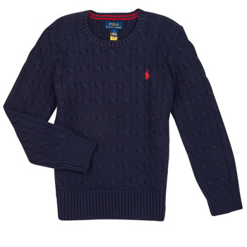 Ruhák Gyerek Pulóverek Polo Ralph Lauren LS CABLE CN-TOPS-SWEATER Tengerész