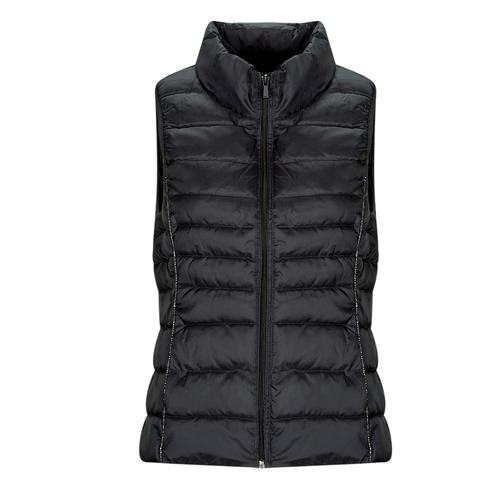 Ruhák Női Steppelt kabátok Only ONLNEWCLAIRE QUILTED WAISTCOAT OTW Fekete 