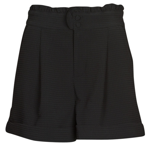 Ruhák Női Rövidnadrágok Only ONLROSEMARY HW FRILL WAFFLE SHORTS PNT Fekete 