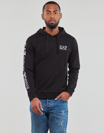 Ruhák Férfi Pulóverek Emporio Armani EA7 LOGO SERIES SWEATSHIRT Fekete  / Arany