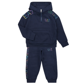 Ruhák Fiú Melegítő együttesek Emporio Armani EA7 LOGO SERIES TRACKSUIT Tengerész