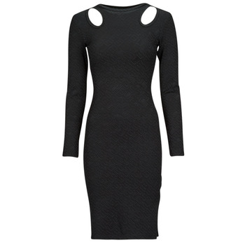 Ruhák Női Hosszú ruhák Guess LS CN CLIO BODYCON DRESS Fekete 