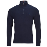 Ruhák Férfi Pulóverek Tommy Hilfiger PIMA ORG CTN CASHMERE ZIP MOCK Tengerész