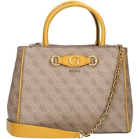 Táskák Női Kézitáskák Guess IZZY STATUS SATCHEL Bézs