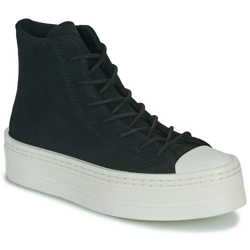 Cipők Női Magas szárú edzőcipők Converse CHUCK TAYLOR ALL STAR MODERN LIFT PLATFORM MONO SUEDE Fekete 