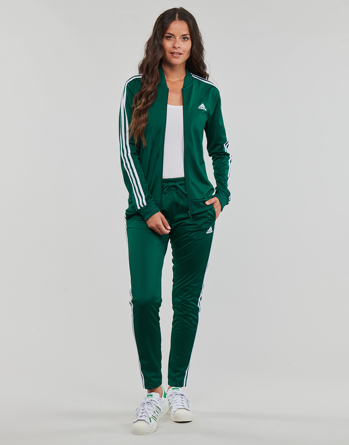 Ruhák Női Melegítő együttesek Adidas Sportswear 3S TR TS Zöld / Fehér