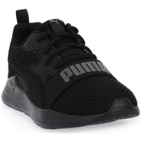 Cipők Fiú Divat edzőcipők Puma 01 WIRED RUN PURE Fekete 