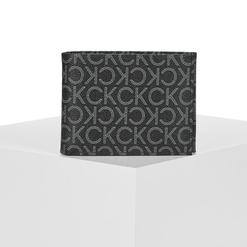 Táskák Férfi Pénztárcák Calvin Klein Jeans CK MUST MONO BIFOLD5CC W/COIN Fekete 