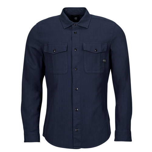 Ruhák Férfi Hosszú ujjú ingek G-Star Raw marine slim shirt l\s Tengerész