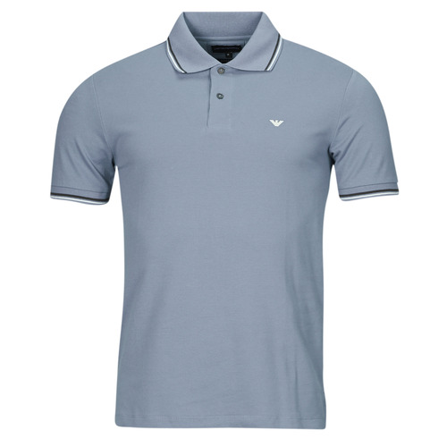 Ruhák Férfi Rövid ujjú galléros pólók Emporio Armani POLO 8N1FB4 Kék / Égkék