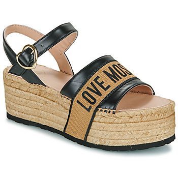 Cipők Női Szandálok / Saruk Love Moschino SANDAL JA16296I0I Fekete  / Bézs