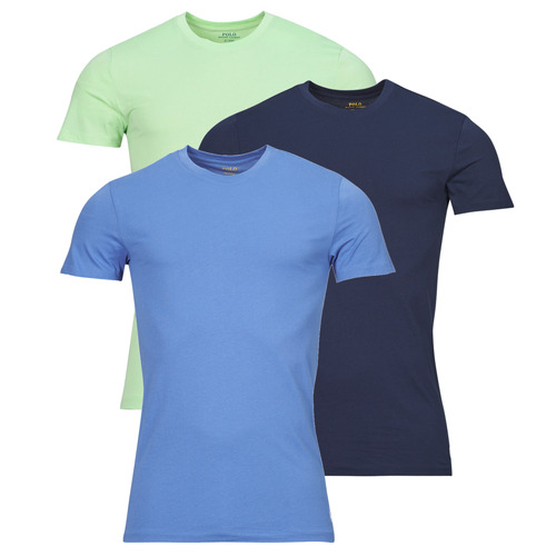 Ruhák Férfi Rövid ujjú pólók Polo Ralph Lauren S / S CREW-3 PACK-CREW UNDERSHIRT Kék / Tengerész / Zöld