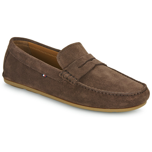 Cipők Férfi Mokkaszínek Tommy Hilfiger CASUAL HILFIGER SUEDE DRIVER Barna