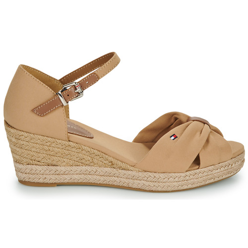 Tommy Hilfiger BASIC OPEN TOE MID WEDGE Bézs