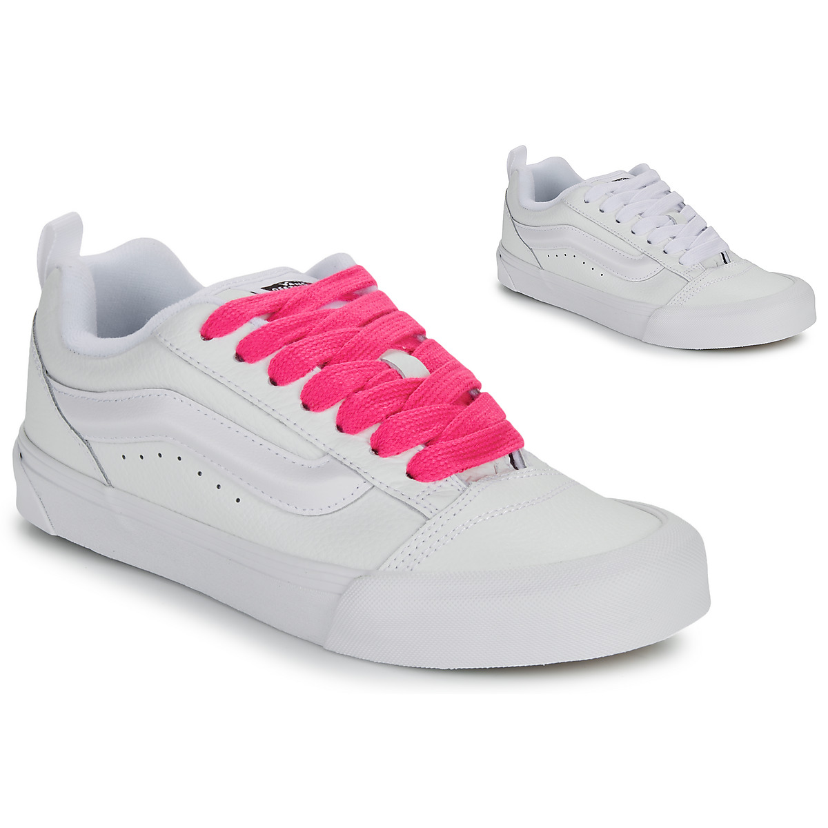 Cipők Női Rövid szárú edzőcipők Vans Knu Skool LEATHER TRUE WHITE Fehér