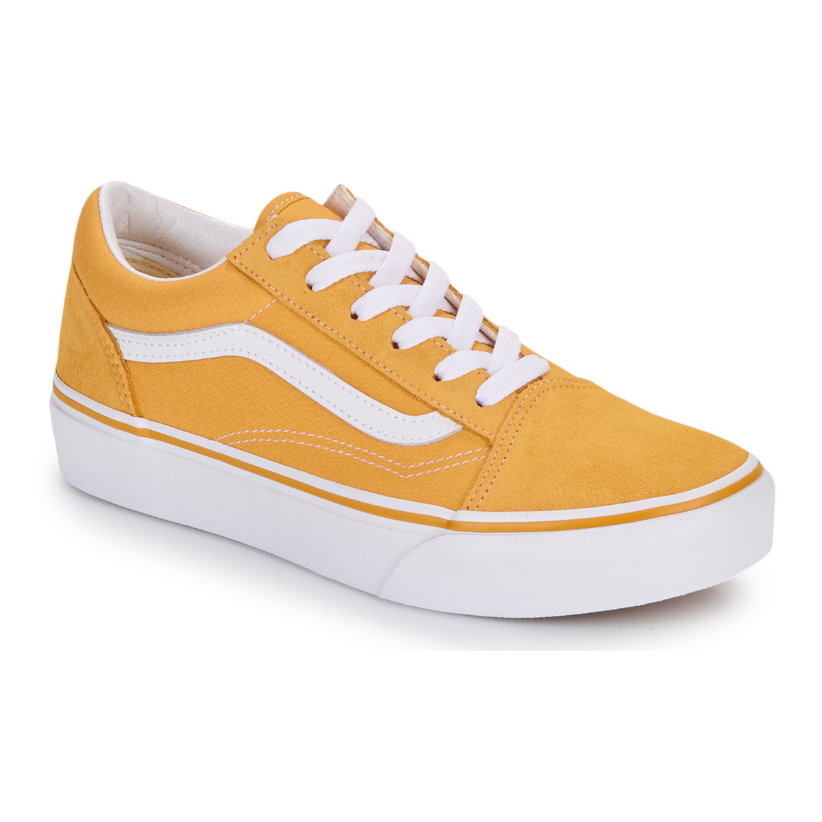 Cipők Lány Rövid szárú edzőcipők Vans Old Skool Platform GOLDEN GLOW Citromsárga