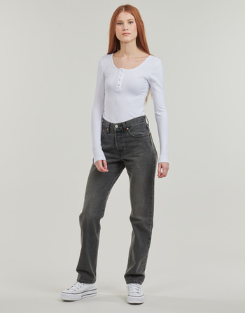 Ruhák Női Egyenes szárú farmerek Levi's 501® JEANS FOR WOMEN Fekete 