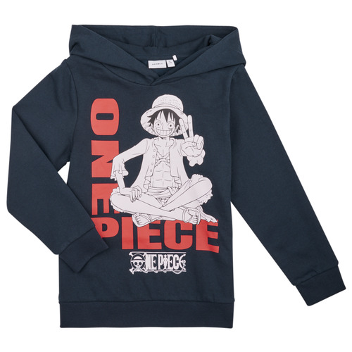 Ruhák Fiú Pulóverek Name it NKMNALLE ONEPIECE SWEAT WH BRU  VDE Tengerész