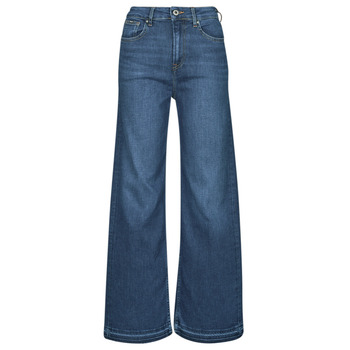 Ruhák Női Jeggings / Jogger farmer Pepe jeans WIDE LEG JEANS UHW Kék