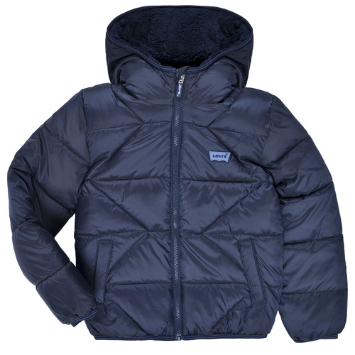 Ruhák Fiú Steppelt kabátok Levi's LVB SHERPA LINED PUFFER JKT Kék