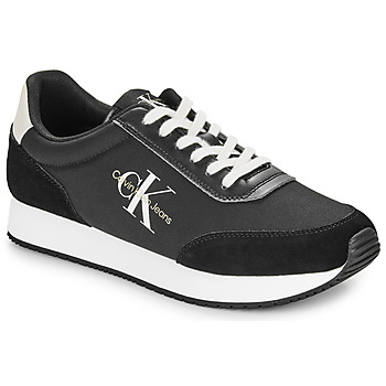 Cipők Férfi Rövid szárú edzőcipők Calvin Klein Jeans RETRO RUNNER LOW MIX MTL Fekete 