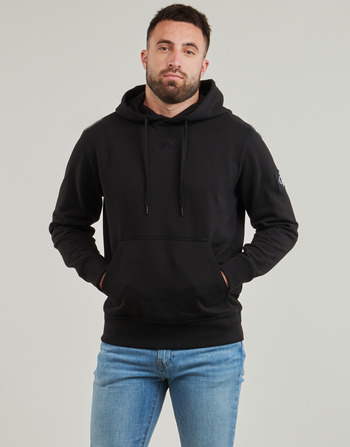 Ruhák Férfi Pulóverek Calvin Klein Jeans BADGE HOODIE Fekete 